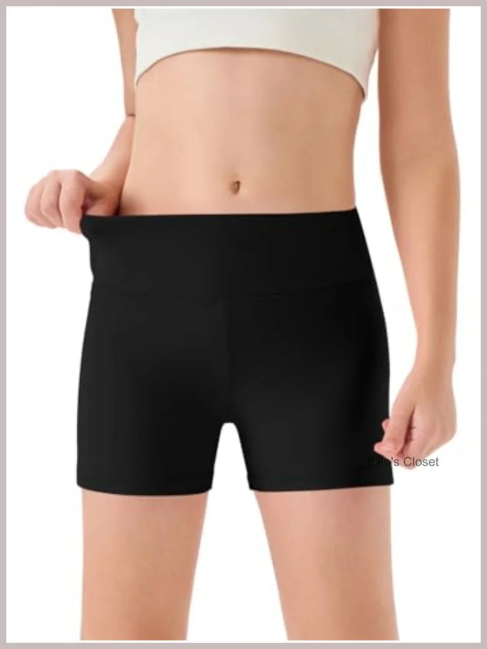 Girls High Waisted Yoga Dance Biker Shorts Comfy Gymnastics Athletic Shorts
